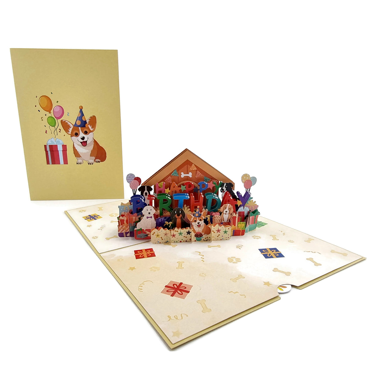 Birthday Dogs Pop Up Card