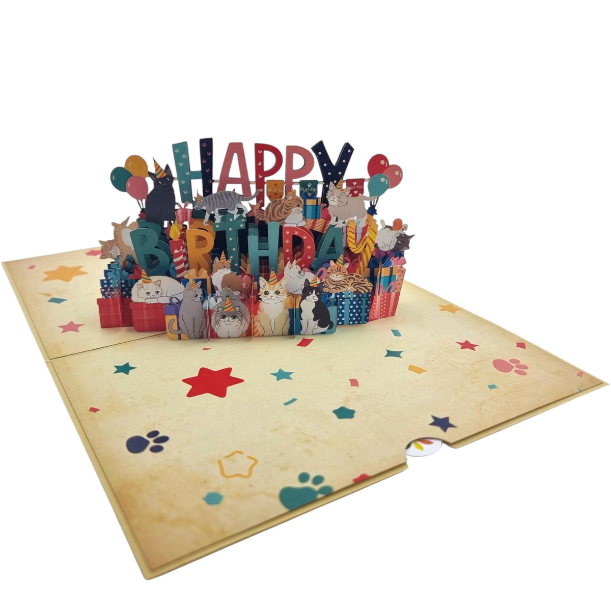 Birthday Cats Pop Up Card