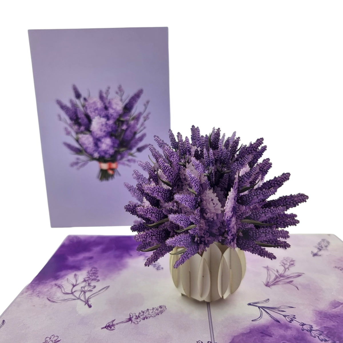 Lavender Vase Pop Up Card