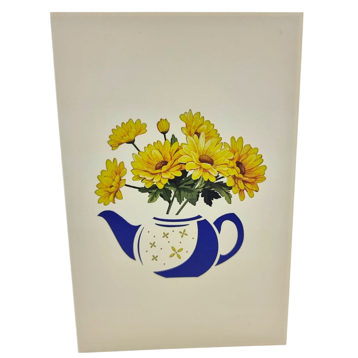Daisies in a Teapot Pop Up Card