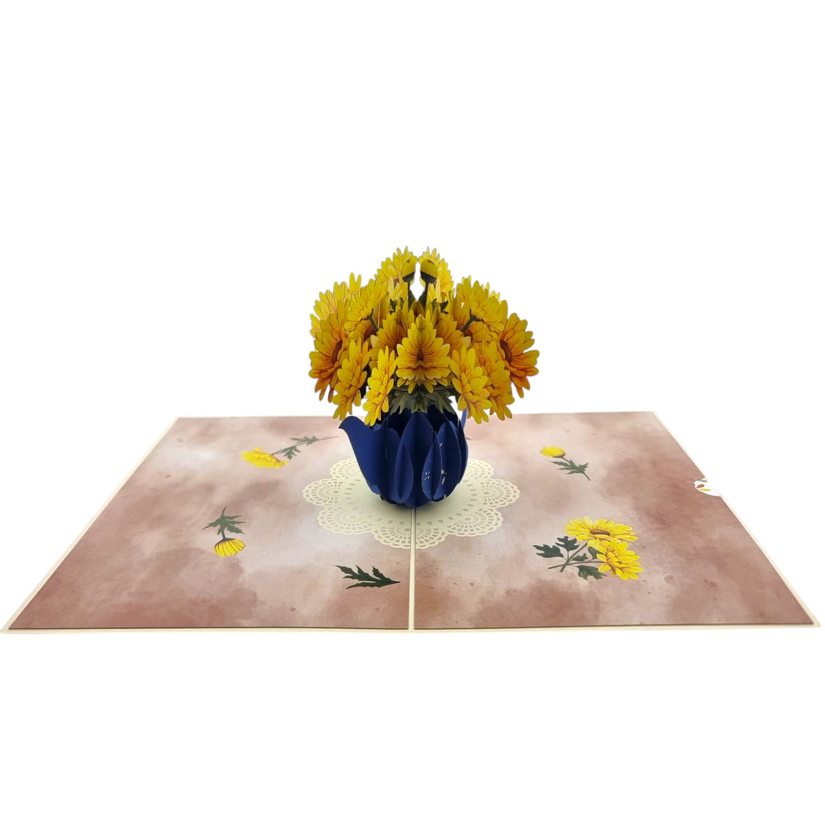 Daisies in a Teapot Pop Up Card