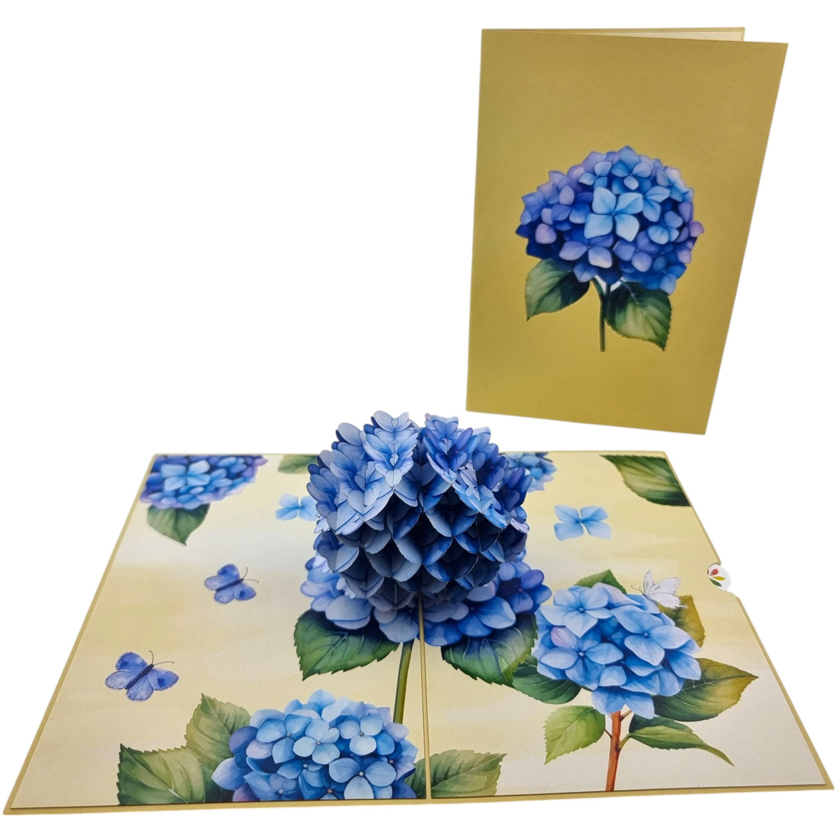 Blue Hydrangea Pop Up Card