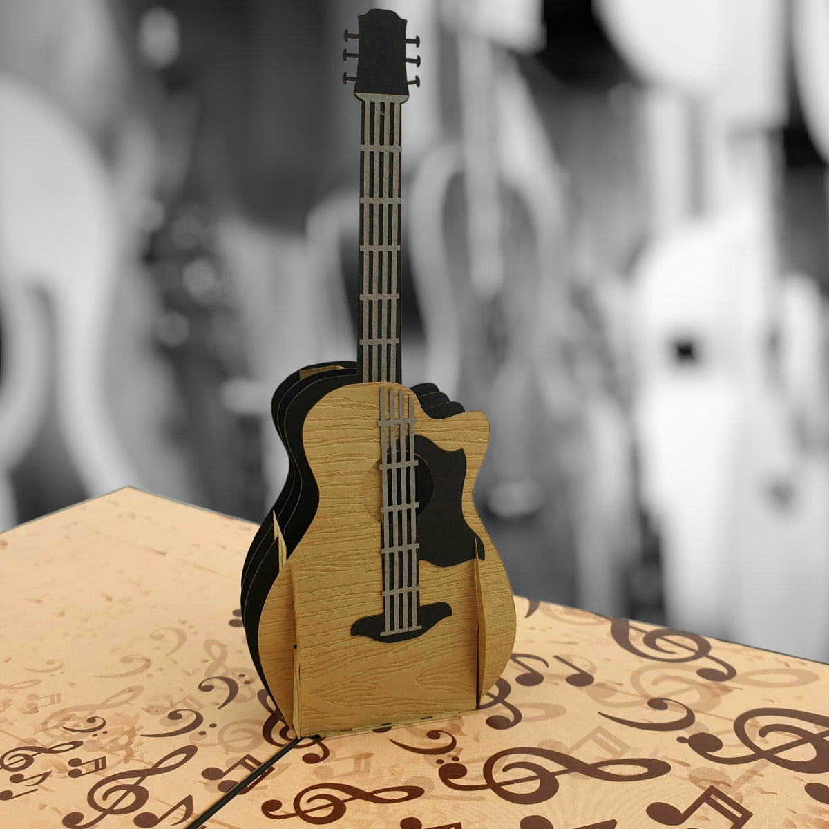 Acoustic Guitar Pop-Up Card