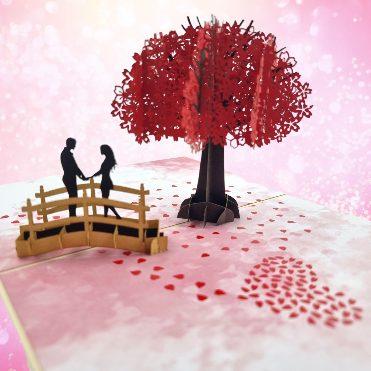 Cherry Blossom Couple Pop-Up Card
