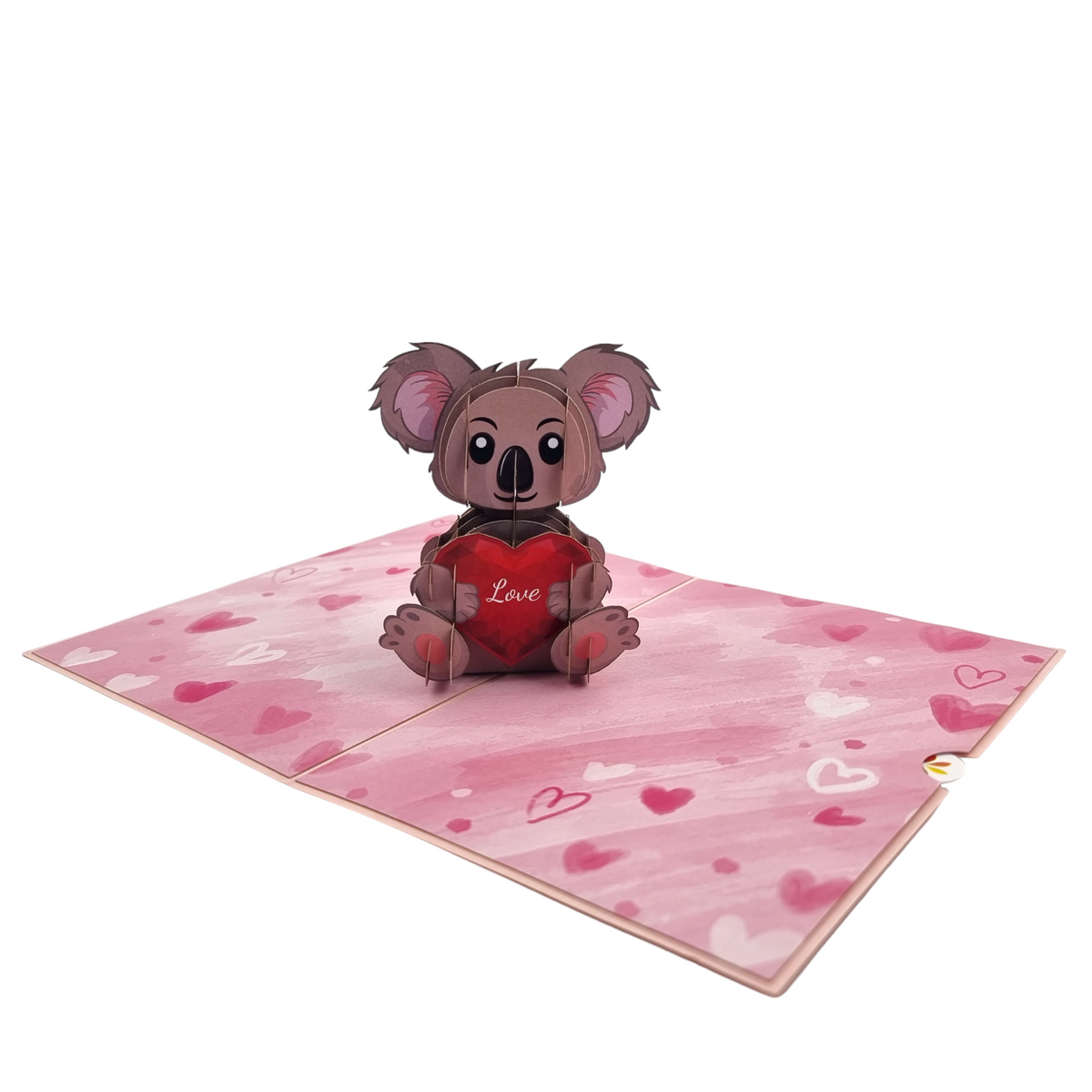 Koala Love Heart Pop Up Card