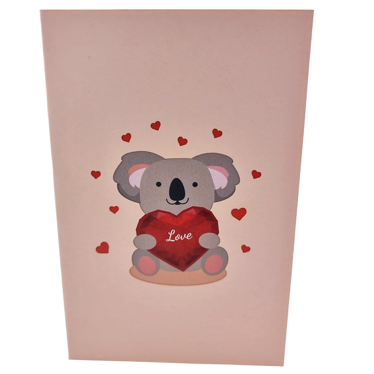 Koala Love Heart Pop Up Card