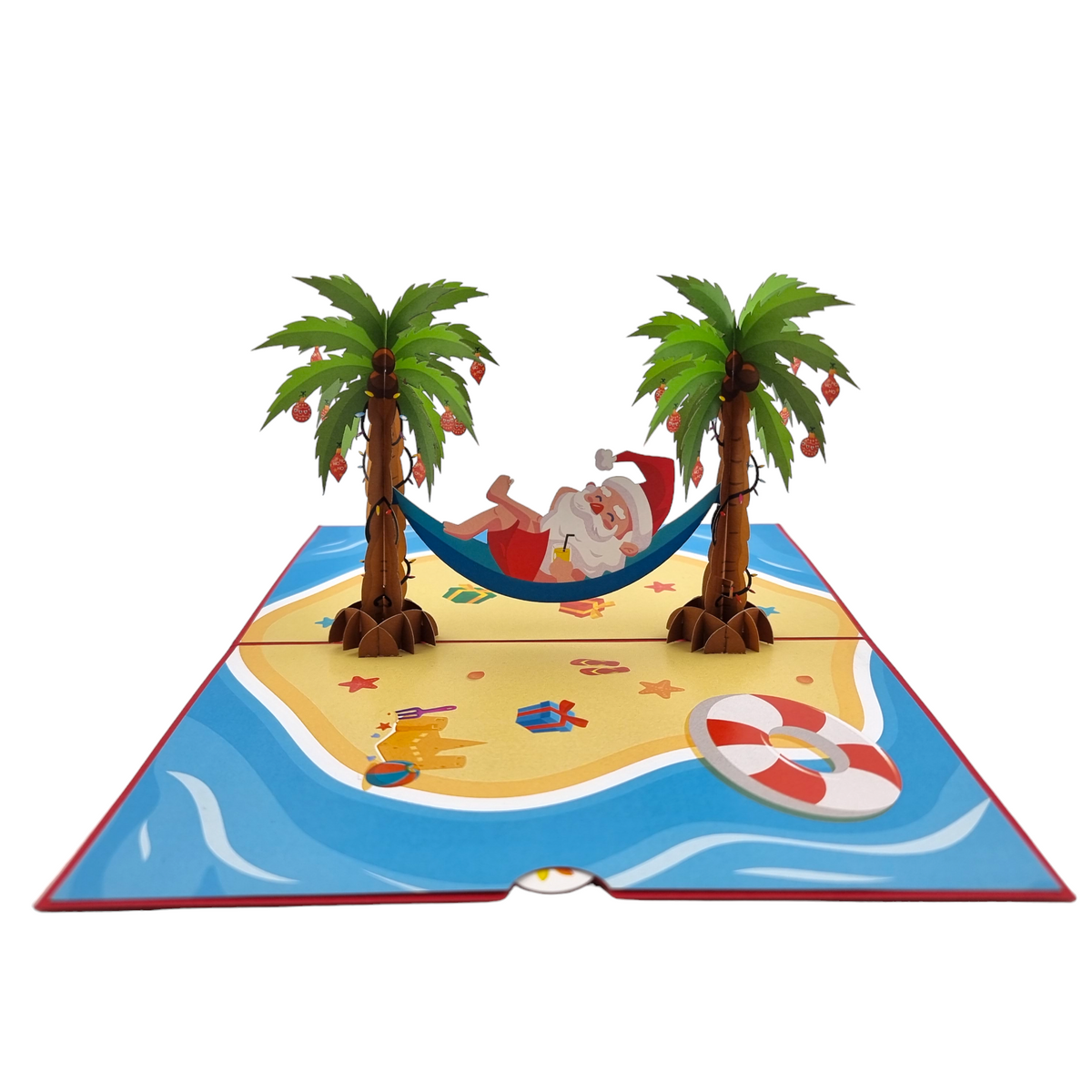 Santa Hammock Pop Up Card