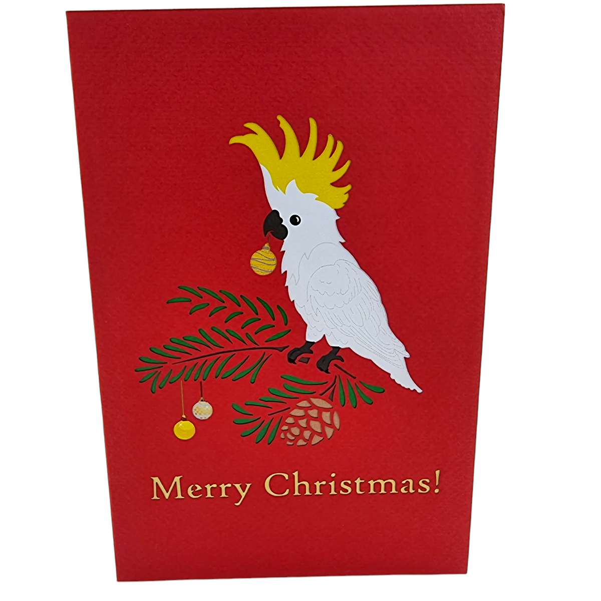Christmas Cockatoo Pop Up Card