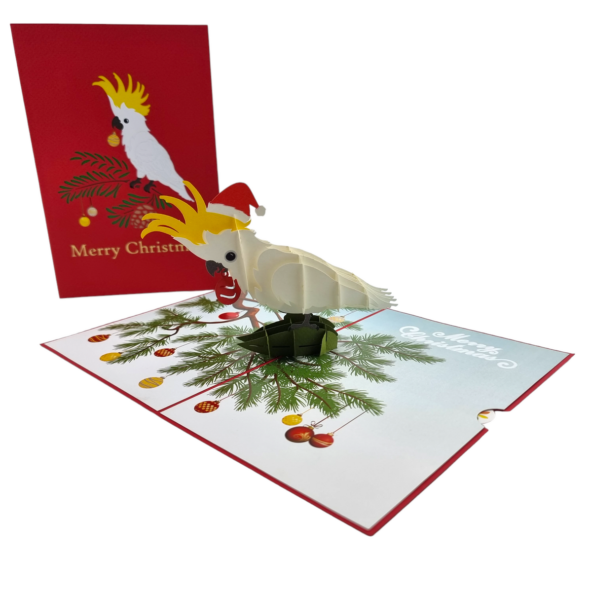 Christmas Cockatoo Pop Up Card