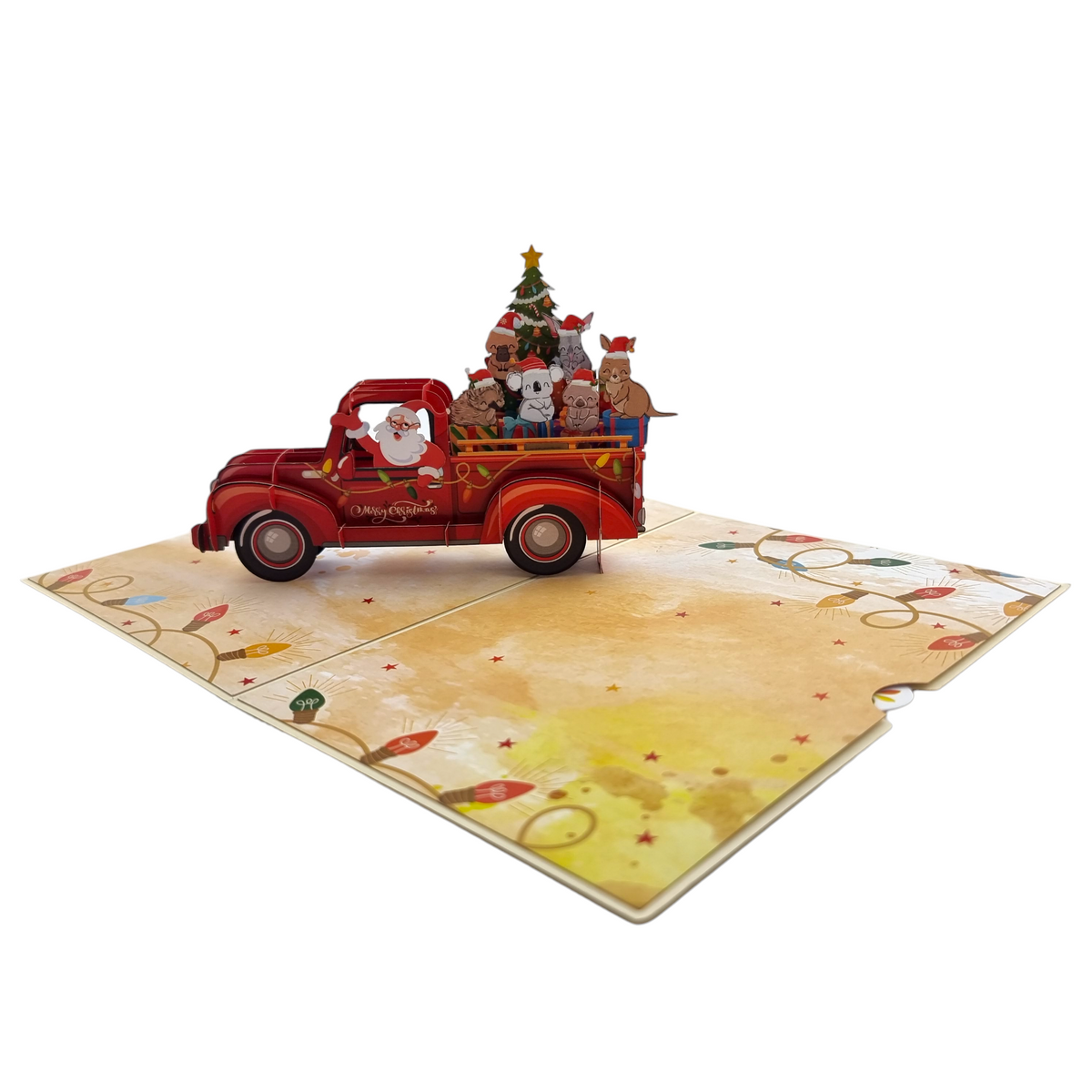 Santa's Christmas Ute Pop Up Card