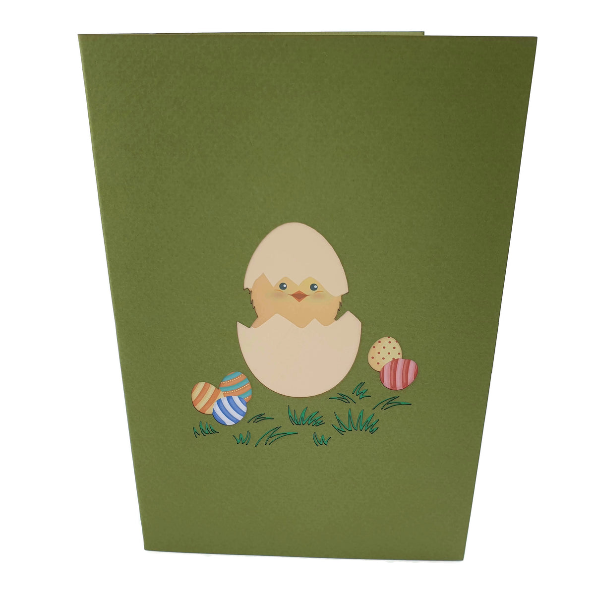 Easter Chick Egg Basket Pop Up Card