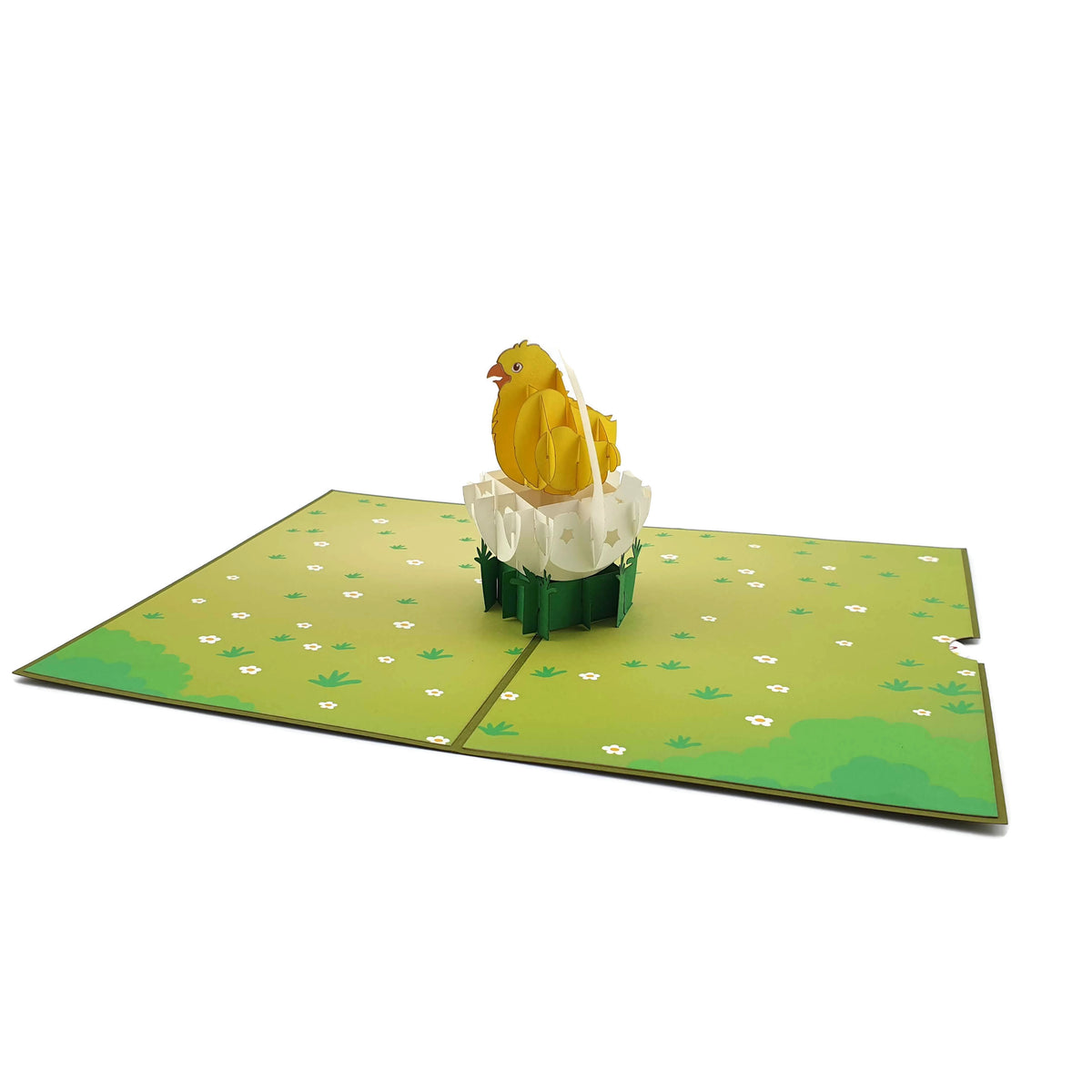Easter Chick Egg Basket Pop Up Card