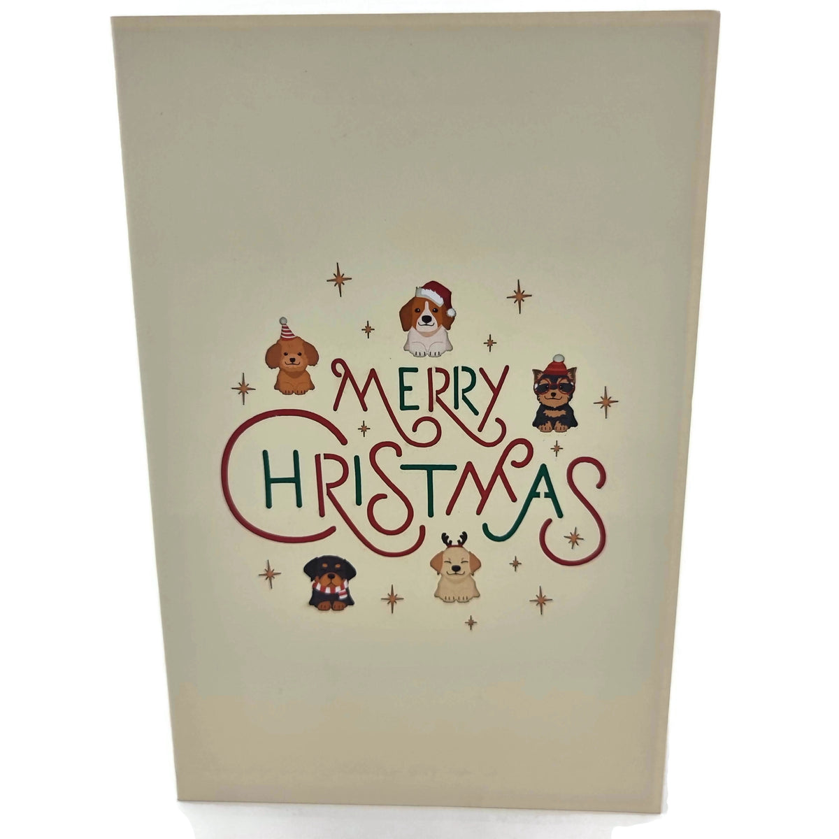 Christmas Puppy Dogs Pop Up Card
