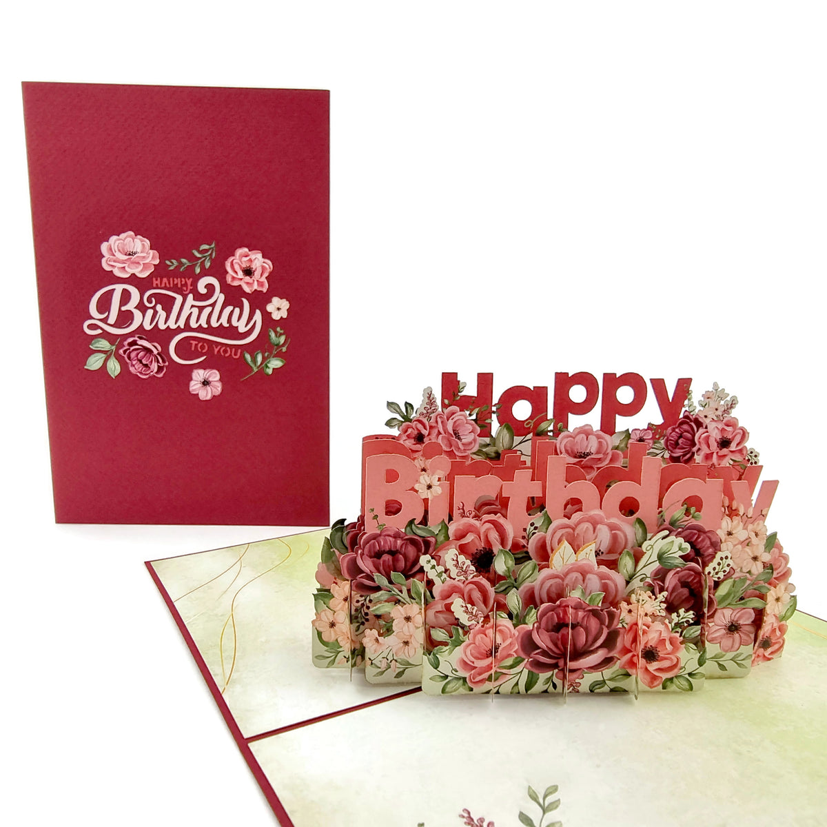Birthday Flowers Pop Up Card