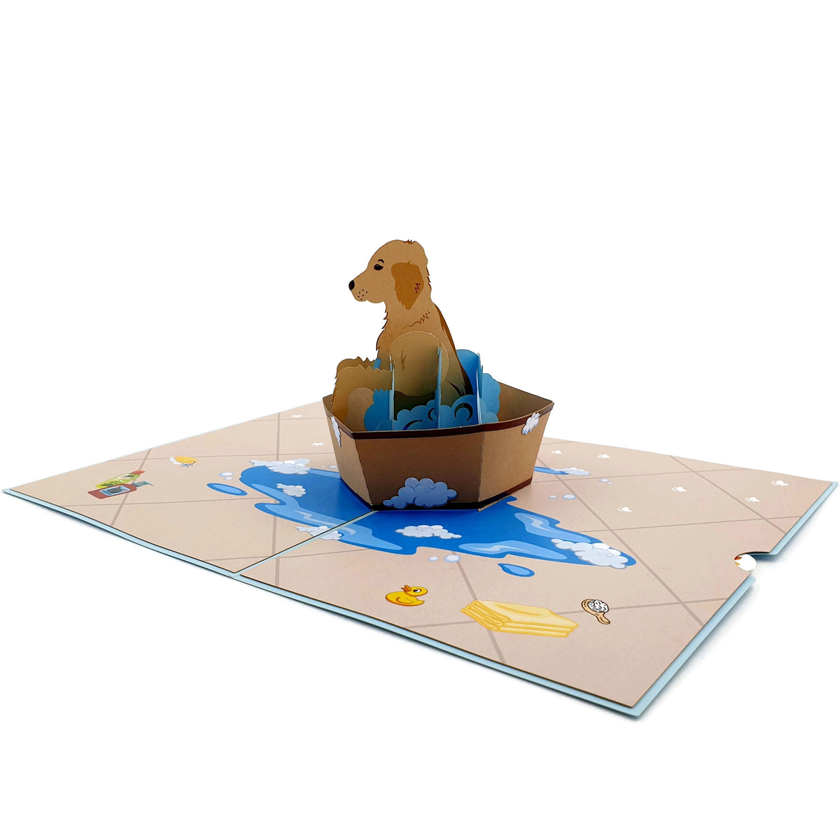 Dog Bath Pop Up Card