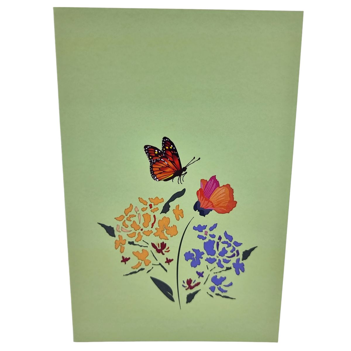 Orange Butterfly Pop Up Card