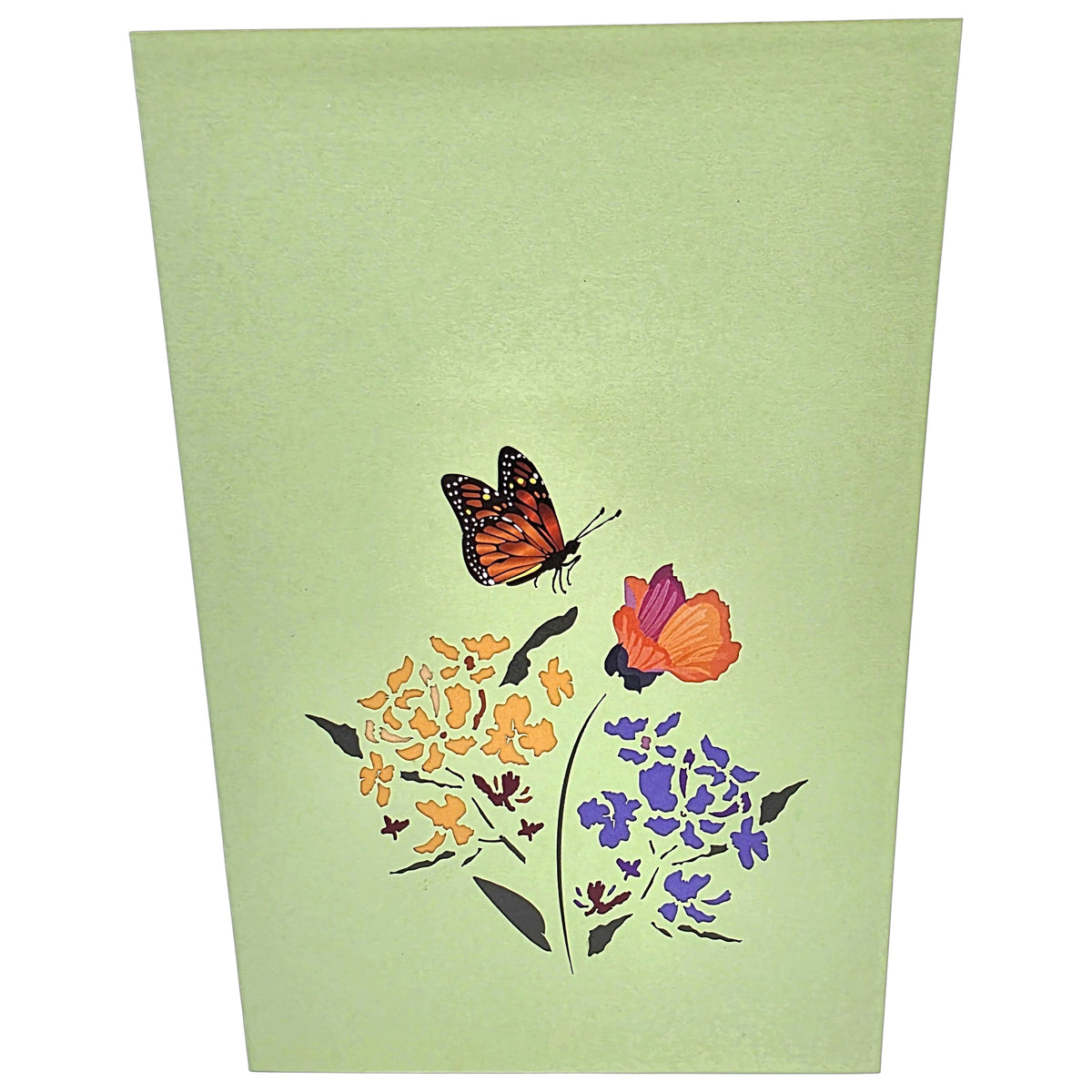 Orange Butterfly Pop Up Card