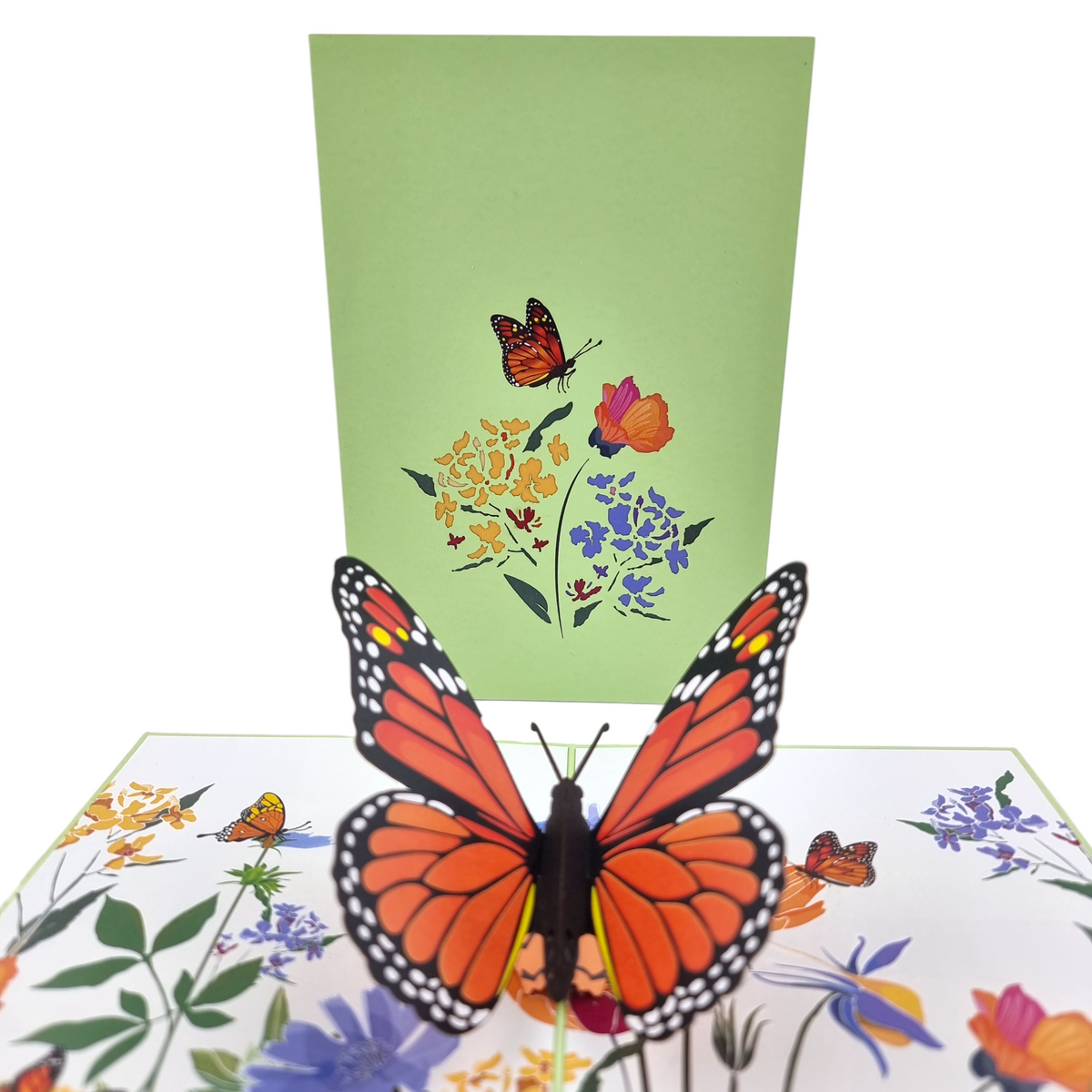 Orange Butterfly Pop Up Card