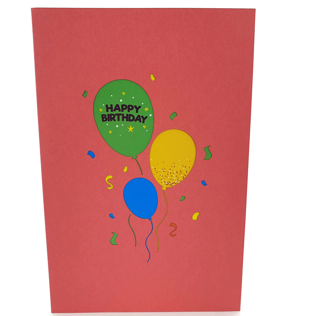 Happy Birthday Balloons Pop Up Card