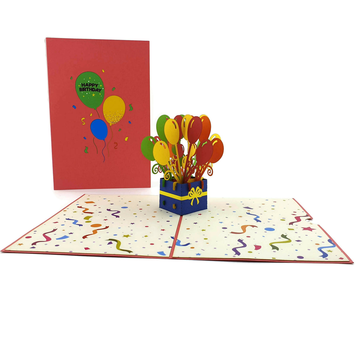 Happy Birthday Balloons Pop Up Card