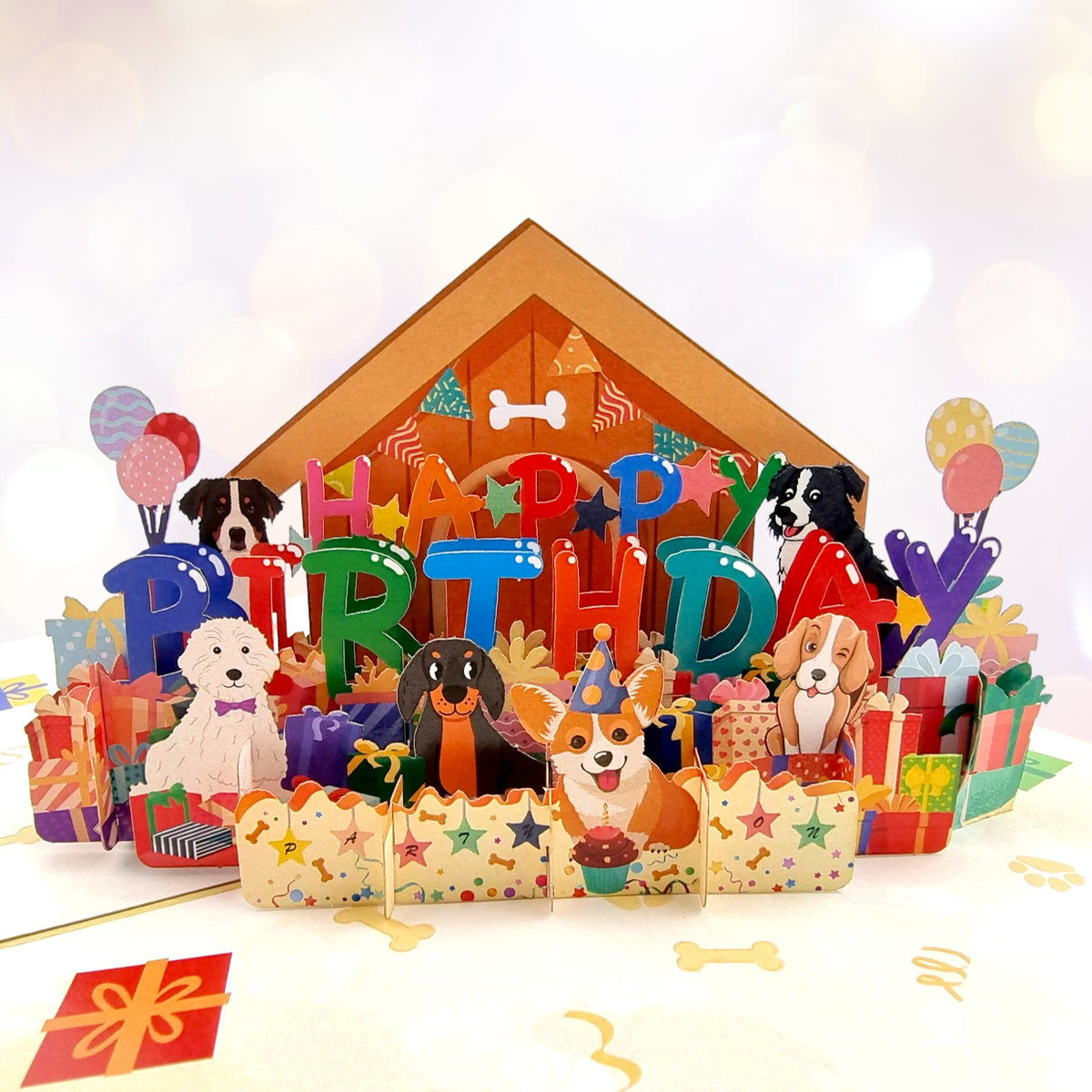 Birthday Dogs Pop Up Card