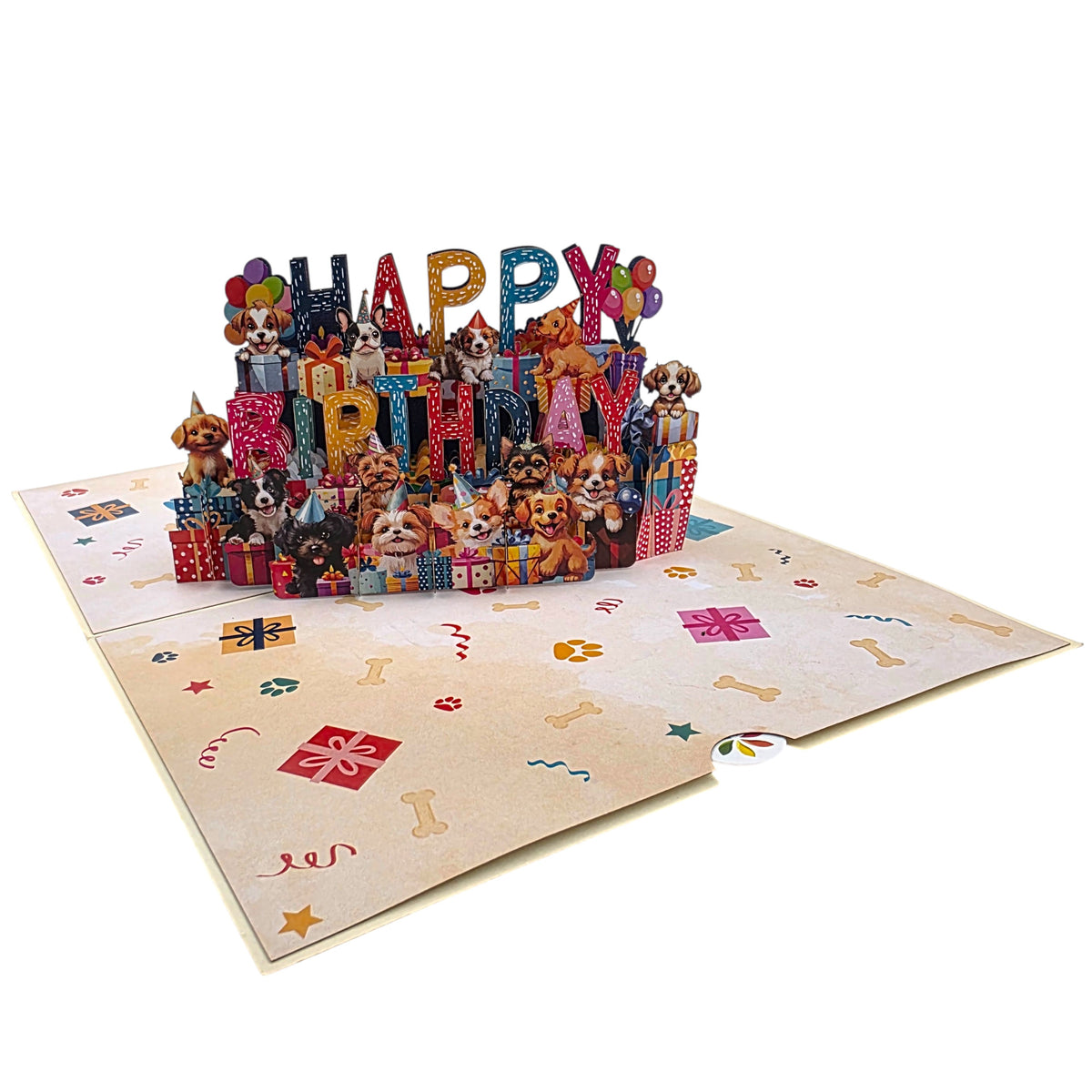 Birthday Puppies Pop Up Card