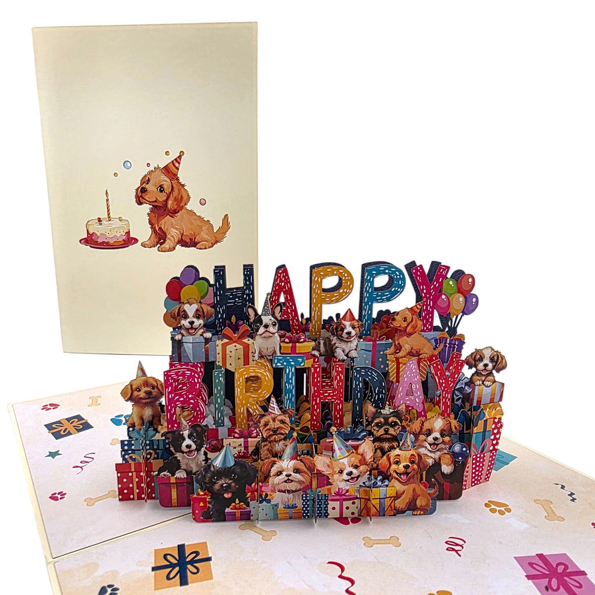 Birthday Puppies Pop Up Card