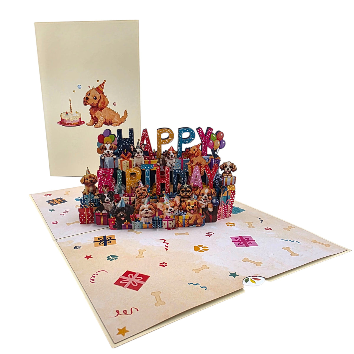 Birthday Puppies Pop Up Card