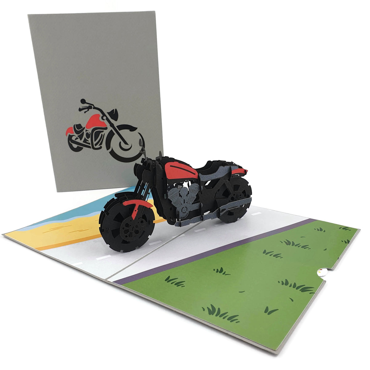 Motorcycle pop up card