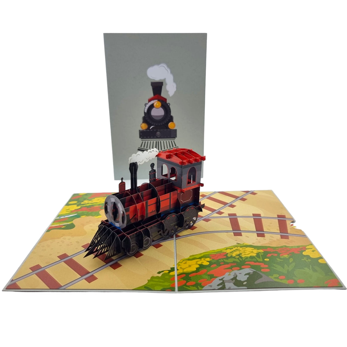 Steam Train Pop Up Card