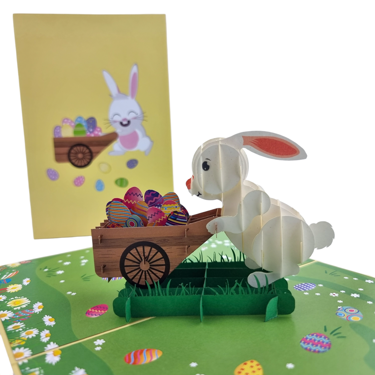 Easter Bunny Egg Hunt Pop Up Card