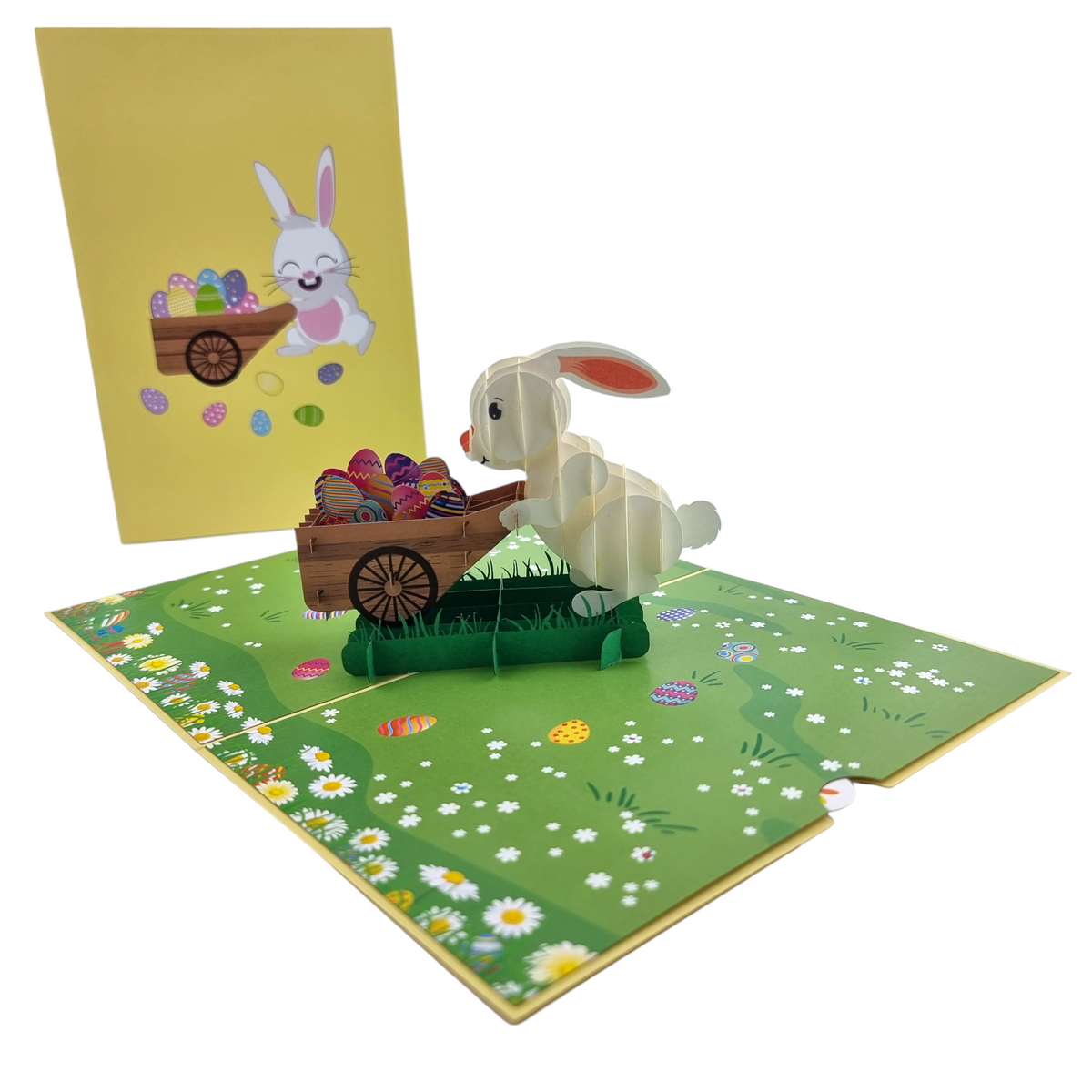 Easter Bunny Egg Hunt Pop Up Card