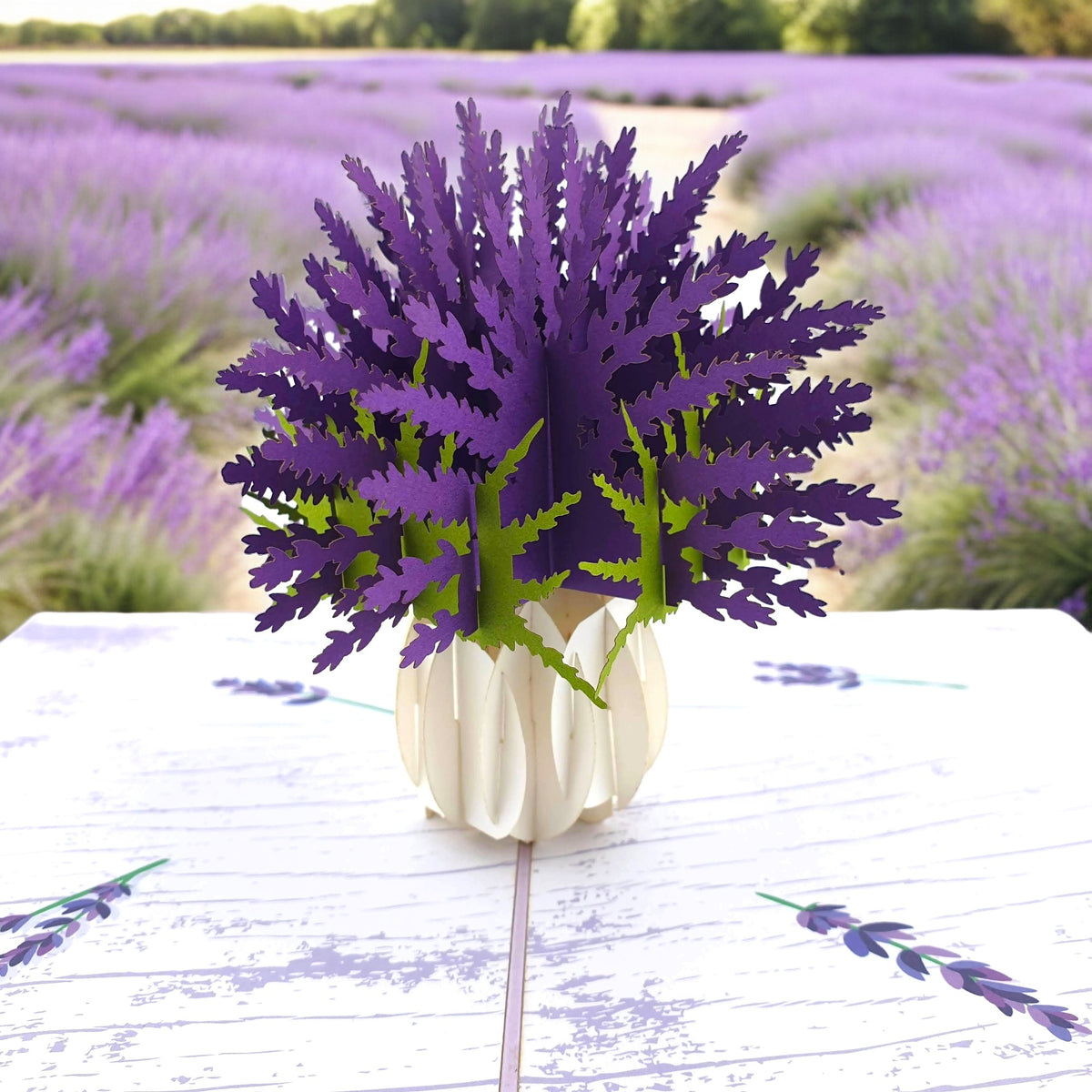 Lavender Vase Pop Up Card