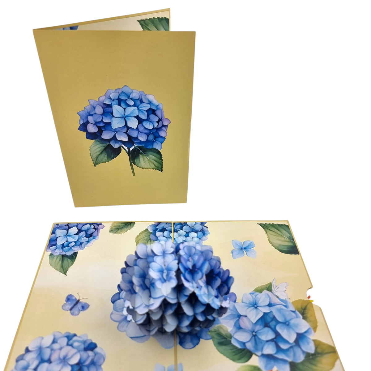 Blue Hydrangea Pop Up Card