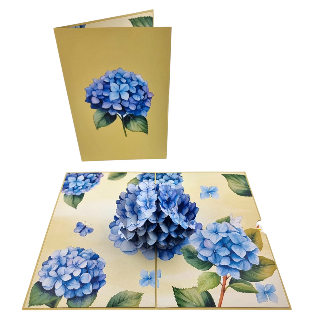 Blue Hydrangea Pop Up Card