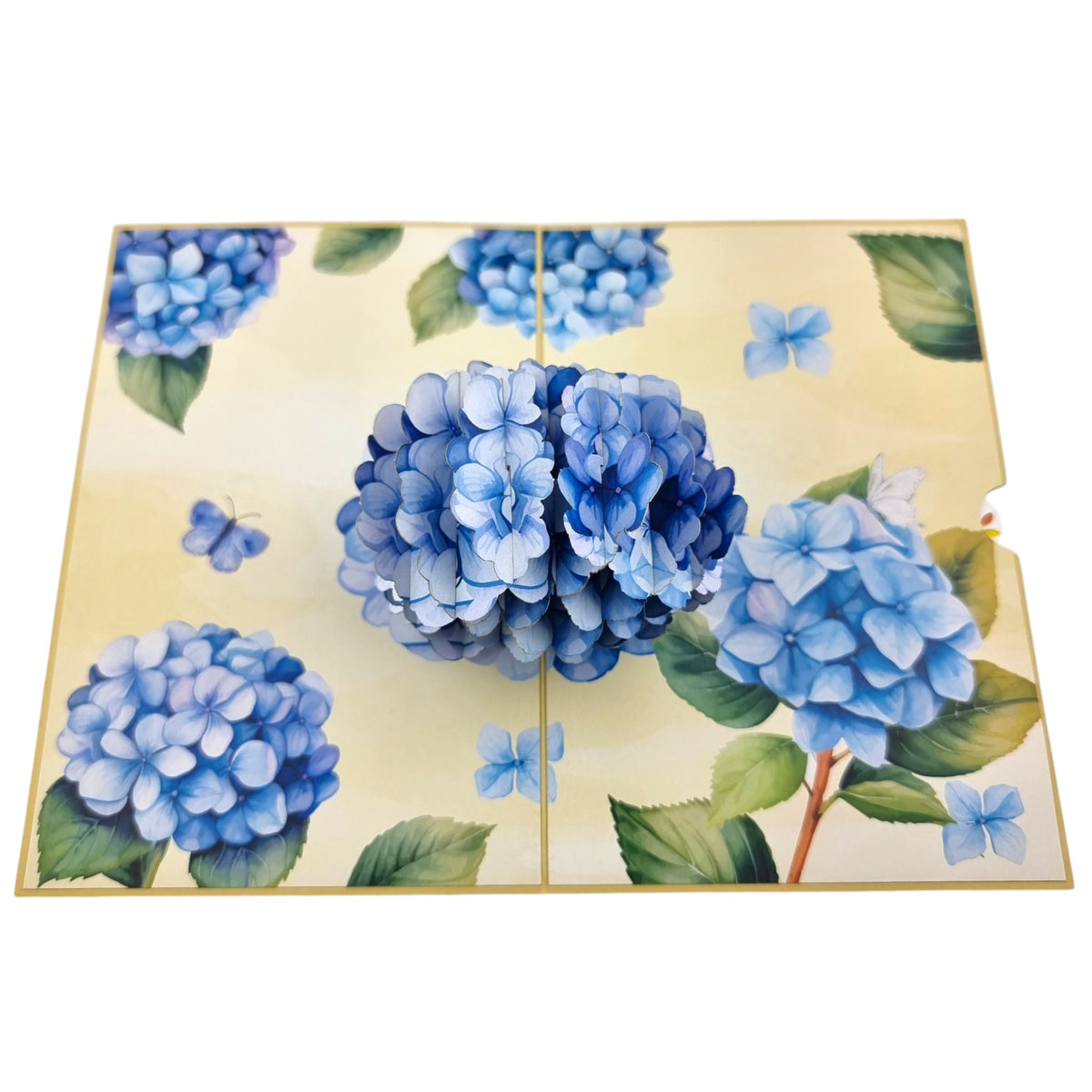 Blue Hydrangea Pop Up Card