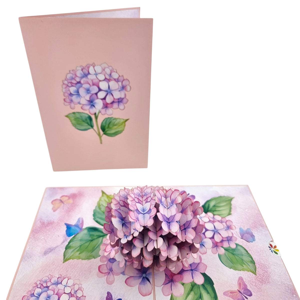 Pink Hydrangea Pop Up Card