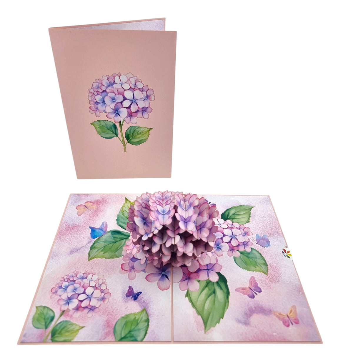 Pink Hydrangea Pop Up Card