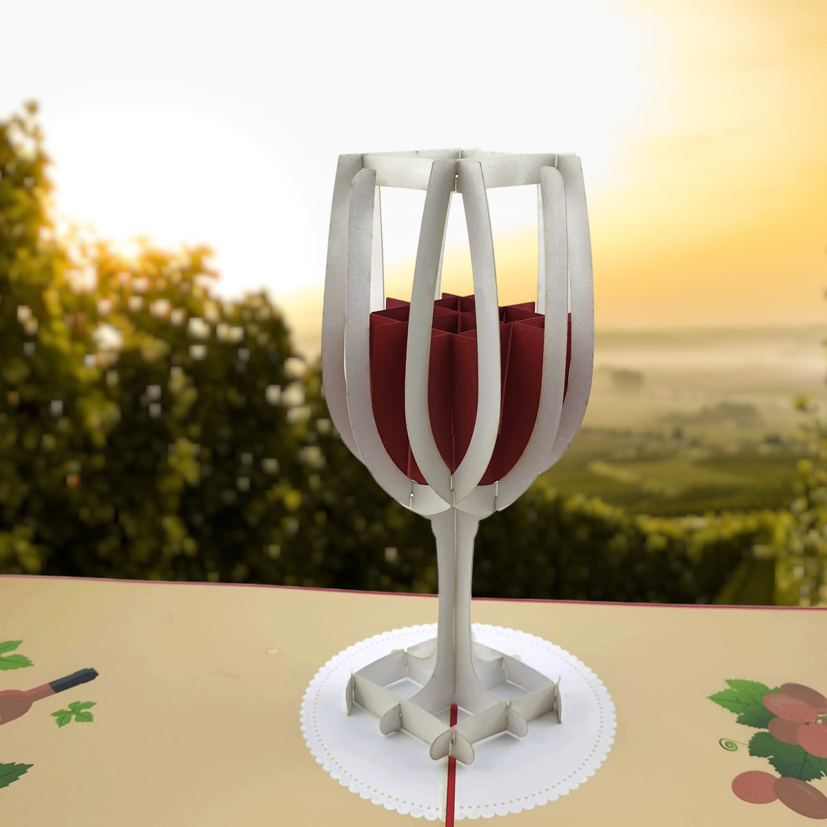 Wine Glass Pop Up Card