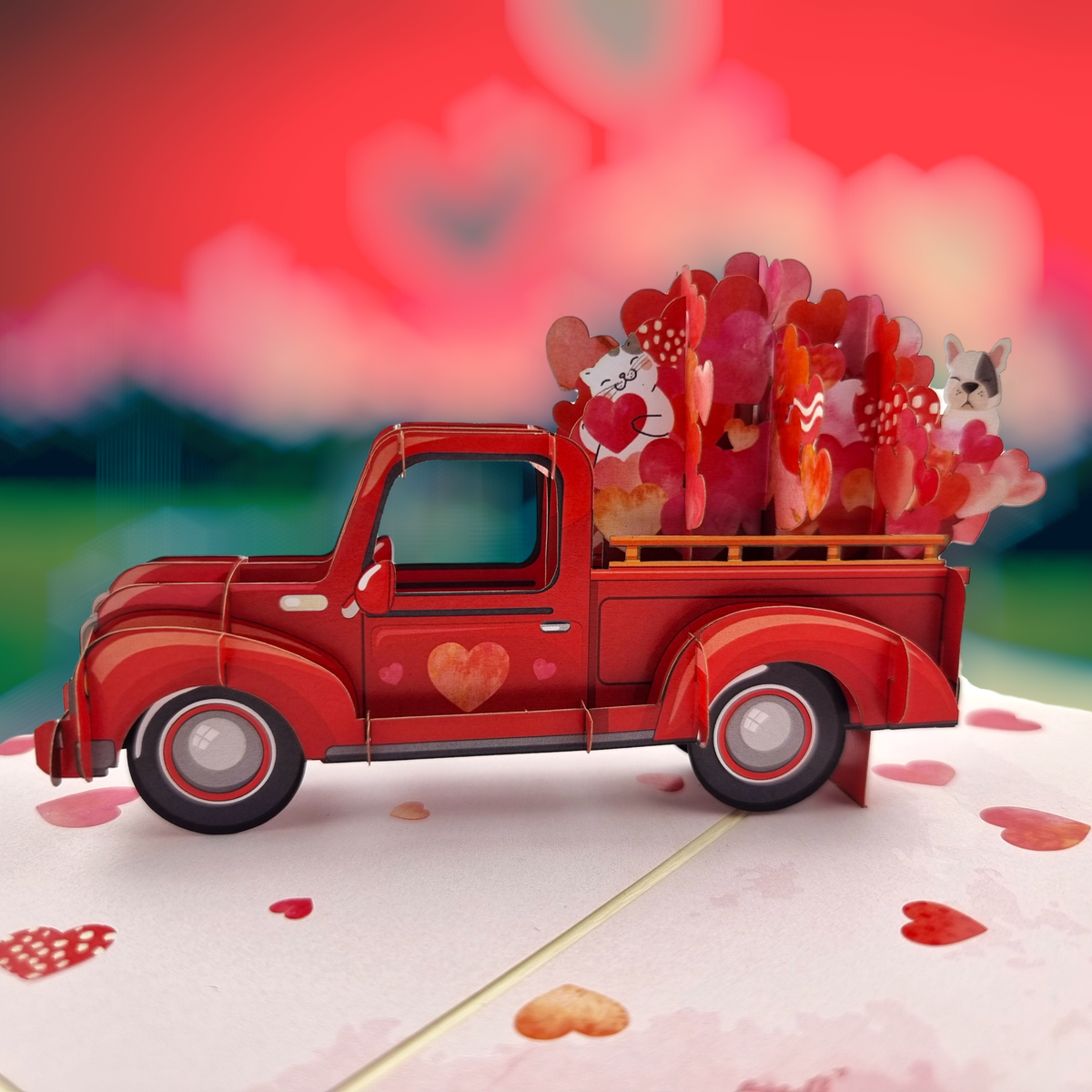 Love Delivery Ute Pop Up Card