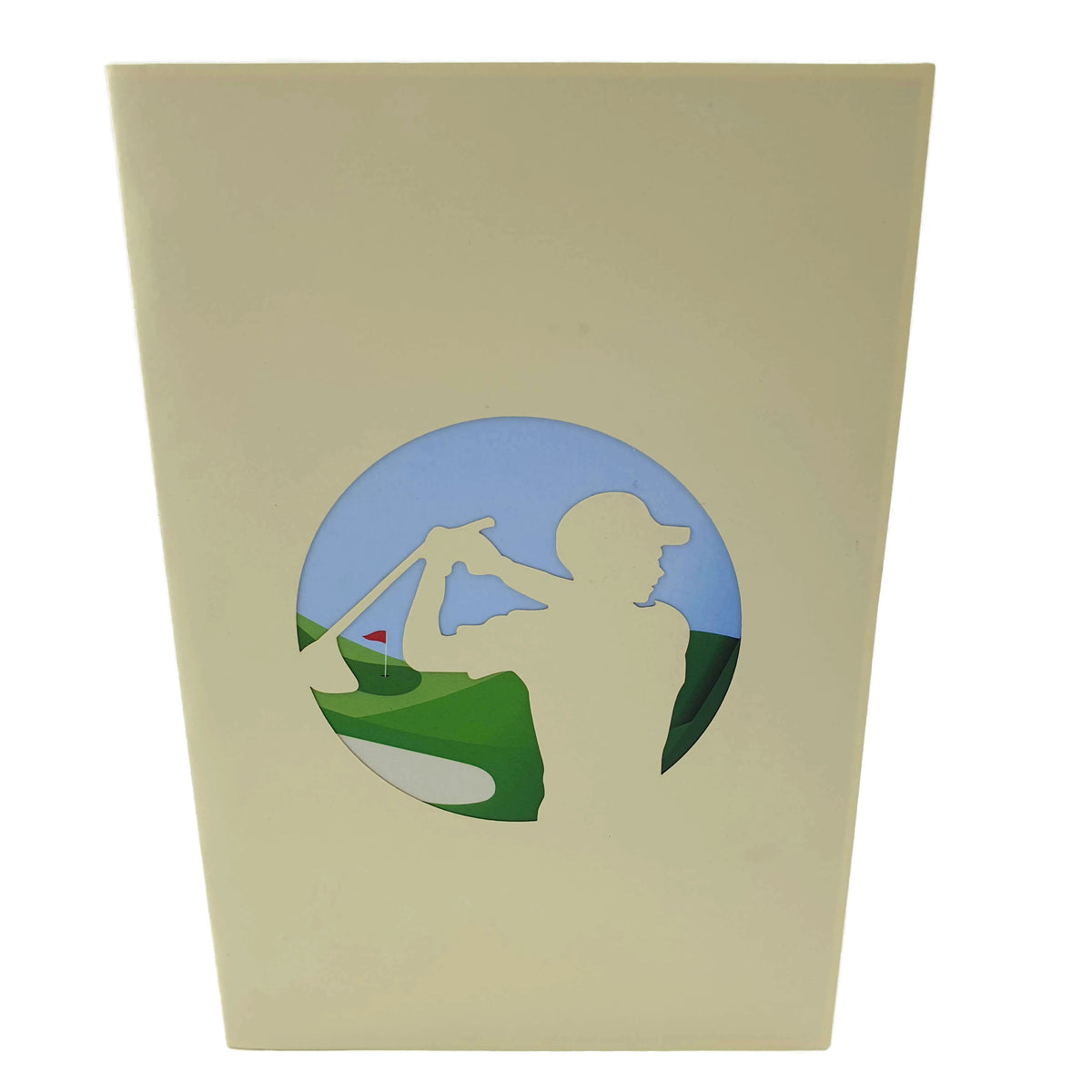 Golfer Man Pop-Up Card