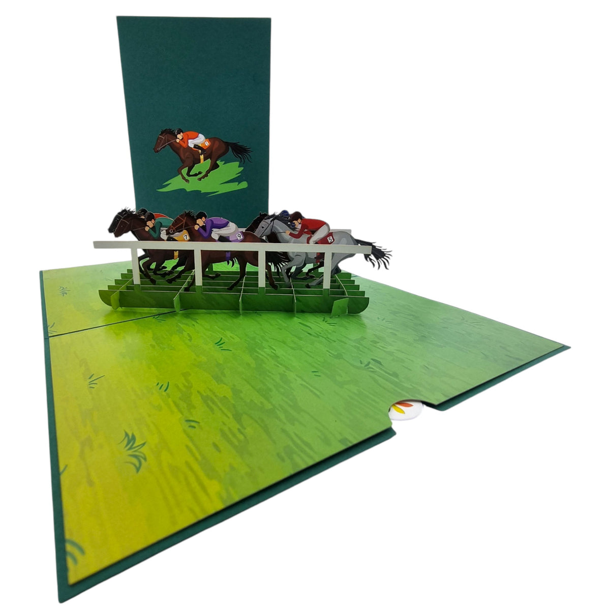 Horse Race Pop Up Card