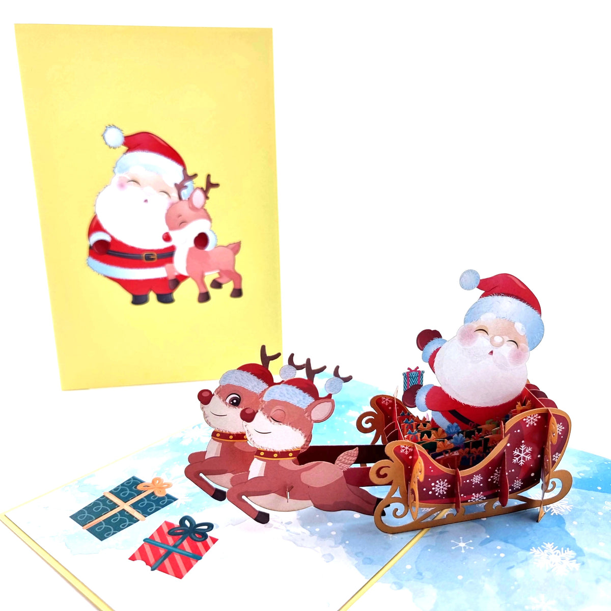 Santa Sleigh Pop Up Card