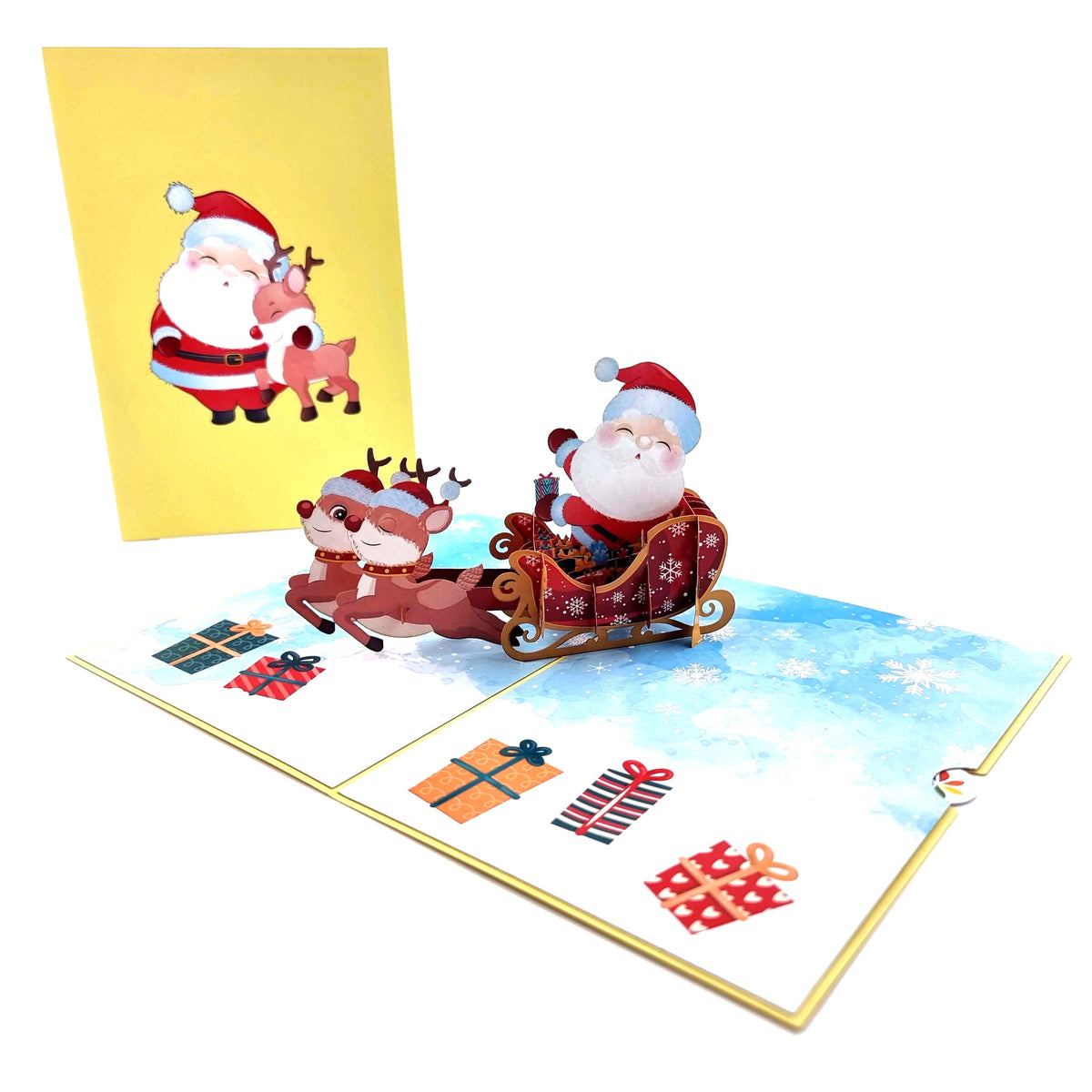 Santa Sleigh Pop Up Card