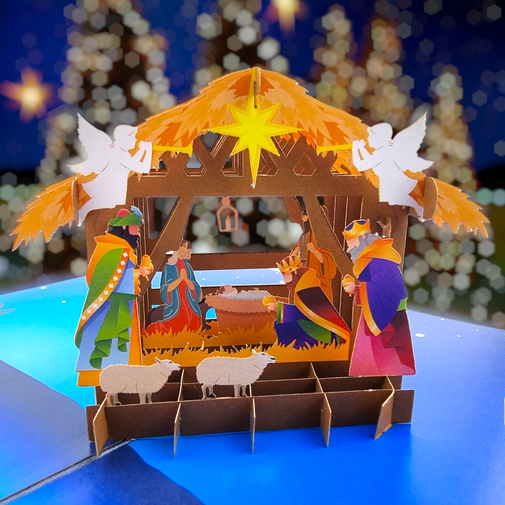 Nativity Scene Pop Up Card