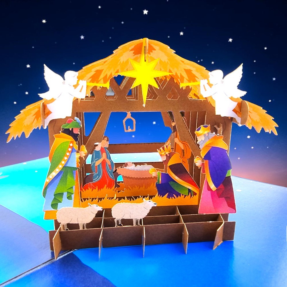 Nativity Scene Pop Up Card