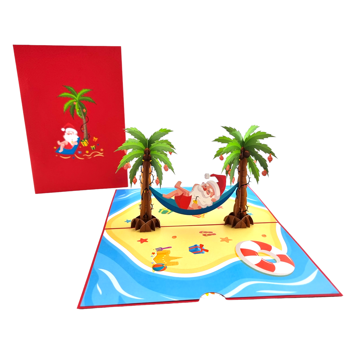 Santa Hammock Pop Up Card