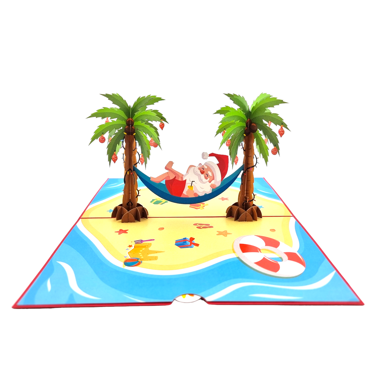 Santa Hammock Pop Up Card