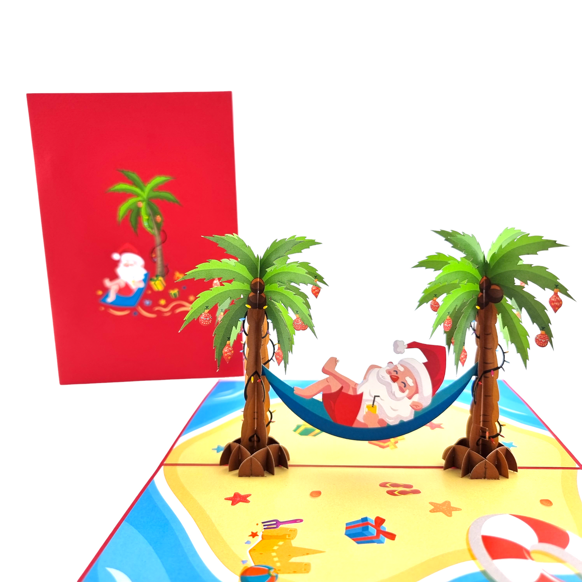 Santa Hammock Pop Up Card