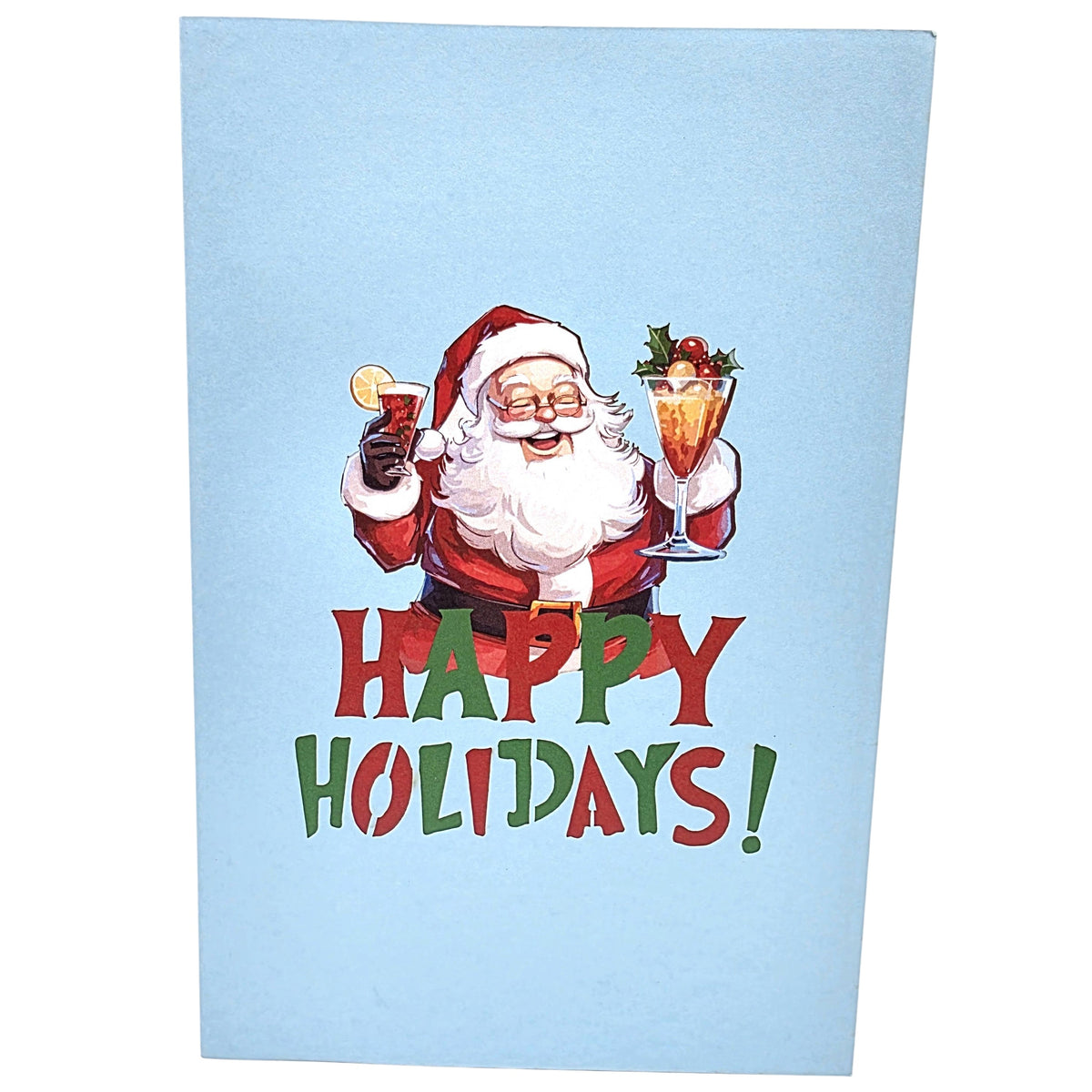Blue Santa Hammock Pop Up Card